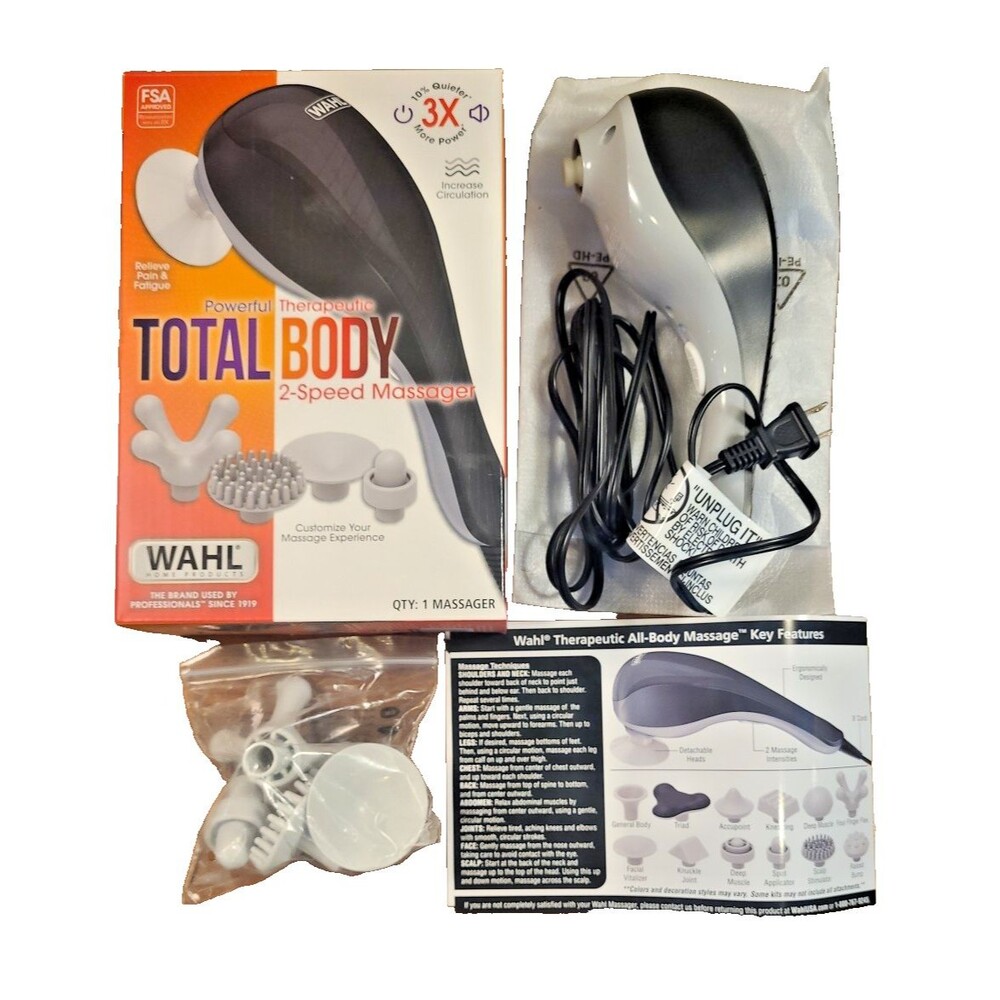 Wahl 2-Speed Corded Total Body Hand-Held Massager for Men and Women Model #4259